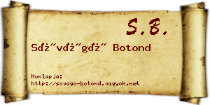 Sóvágó Botond névjegykártya