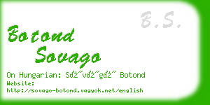botond sovago business card